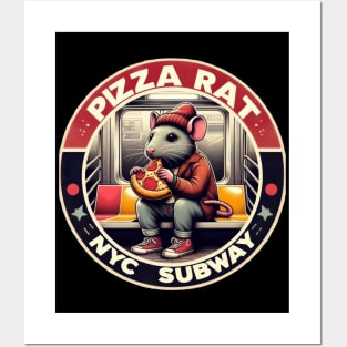 Pizza Rat New York Subway NYC Subway Train Posters and Art